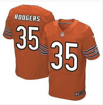 New Chicago Bears #35 Jacquizz Rodgers Orange Alternate Men Stitched NFL Elite Jersey