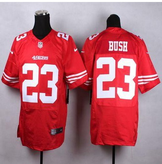 New San Francisco 49ers #23 Reggie Bush Red Team Color Men Stitched NFL Elite Jersey