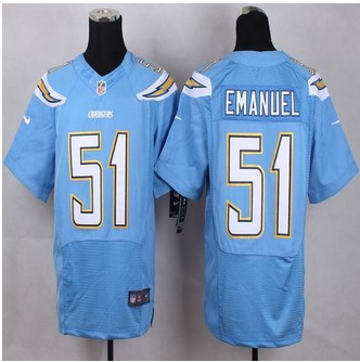 New San Diego Chrgers #51 Kyle Emanuel Electric Blue Alternate Men Stitched NFL New Elite Jersey