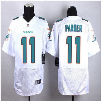 New Miami Dolphins #11 DeVante Parker White Men Stitched NFL New Elite Jersey