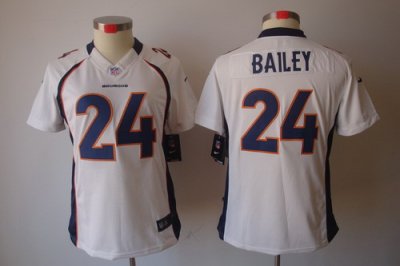 Women Nike Denver Broncos 24# Bailey White Jersey[Women's NIKE LIMITED Jersey]