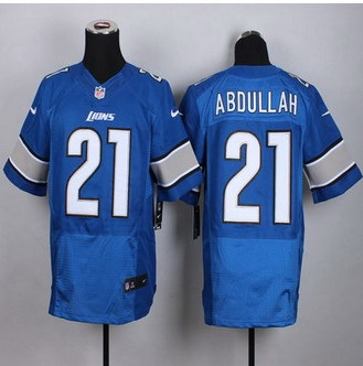 New Detroit Lions #21 Ameer Abdullah Blue Team Color Men Stitched NFL Elite jersey