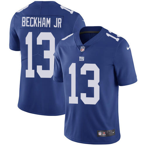 Youth Giants #13 Beckham JR blue Vapor Limited Jersey