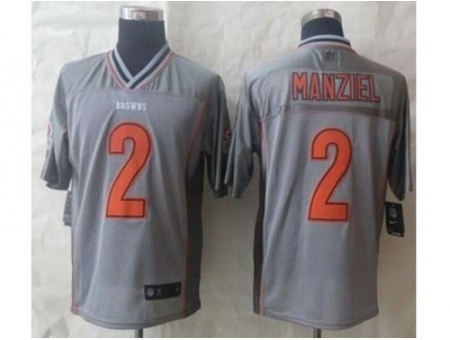 Nike cleveland browns 2 Johnny Manziel grey Elite vapor NFL Jersey