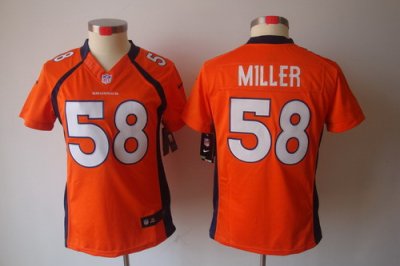 Women Nike Denver Broncos 58 Miller Orange[Women's NIKE LIMITED Jersey]