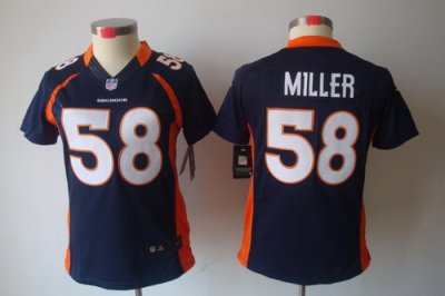 Women Nike Denver Broncos 58 Miller Blue [Women's NIKE LIMITED Jersey]