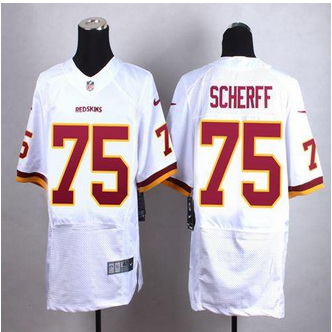 New Washington Redskins #75 Brandon Scherff White Men Stitched NFL Elite Jersey