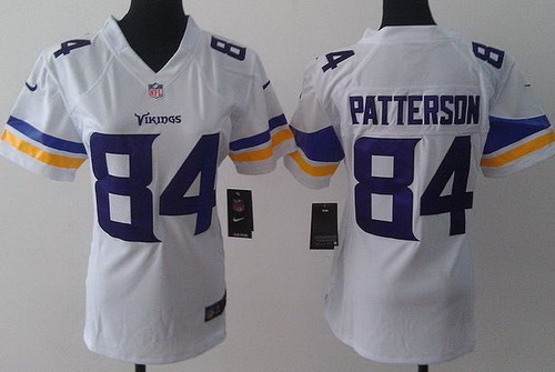 Women Nike Minnesota Vikings 84 Cordarrelle Patterson White NFL Jerseys