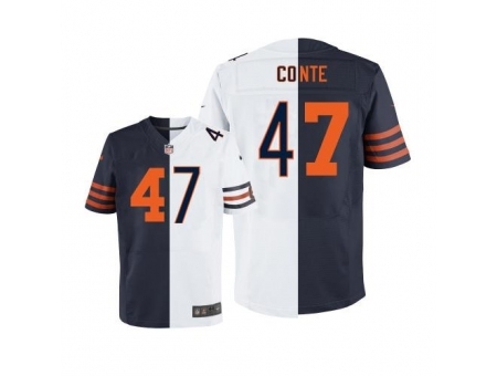 Nike Chicago Bears 47 Chris Conte White-Blue Limited Split NFL Jersey