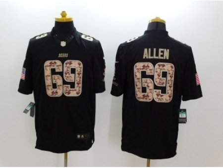 Nike Chicago Bears 69 Jared Allen Black Limited Salute to Service NFL Jersey