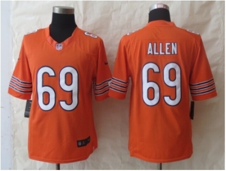 Nike Chicago Bears 69 Jared Allen Orange Limited NFL Jersey