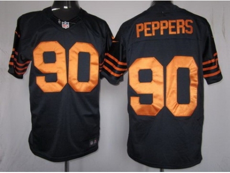 Nike Chicago Bears 90 Julius Peppers Blue Limited Orange Number NFL Jersey