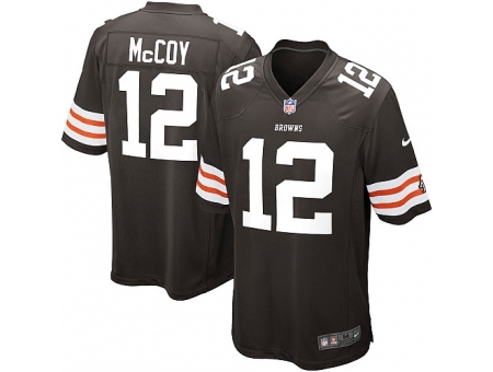 Nike Cleveland Browns 12 Colt McCoy brown Game NFL Jersey