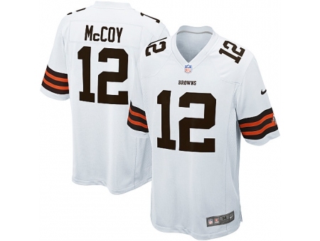 Nike Cleveland Browns 12 Colt McCoy White Game NFL Jersey