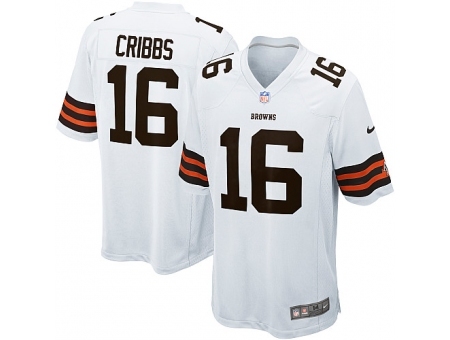 Nike Cleveland Browns 16 Joshua Cribbs White Game NFL Jersey