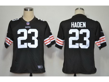 Nike Cleveland Browns 23 Joe Haden Brown Game NFL Jersey