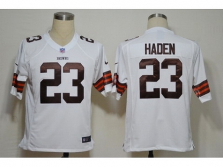 Nike Cleveland Browns 23 Joe Haden White Game NFL Jersey