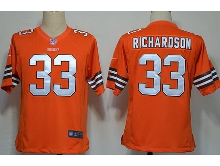 Nike Cleveland Browns 33 Trent Richardson Orange Game NFL Jersey