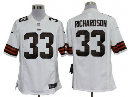 Nike Cleveland Browns 33 Trent Richardson White Game NFL Jersey