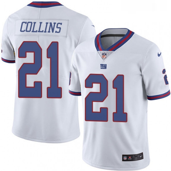 Youth Nike New York Giants 21 Landon Collins Limited White Rush Vapor Untouchable NFL Jersey