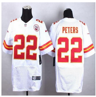 New Kansas City Chiefs #22 Marcus Peters White Men Stitched NFL Elite Jersey