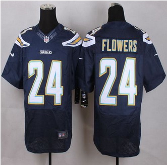 New San Diego Chrgers #24 Brandon Flowers Navy Blue Team Color Men Stitched NFL New Elite Jersey