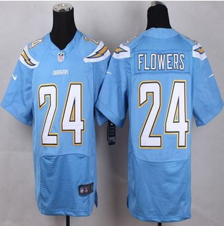 New San Diego Chrgers #24 Brandon Flowers Electric Blue Alternate Men Stitched NFL New Elite Jersey