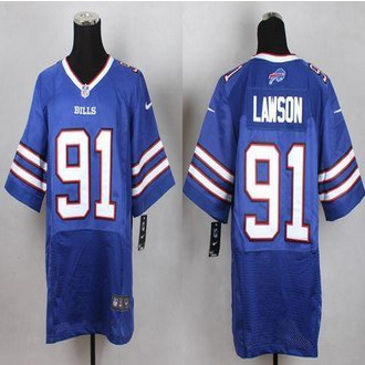 New Buffalo Bills #91 Manny Lawson Royal Blue Team Color Men Stitched NFL New Elite Jersey