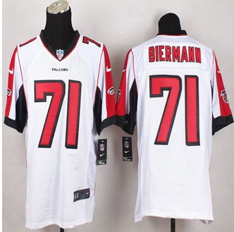 NEW Atlanta Falcons #71 Kroy Biermann White Men Stitched NFL Elite Jersey