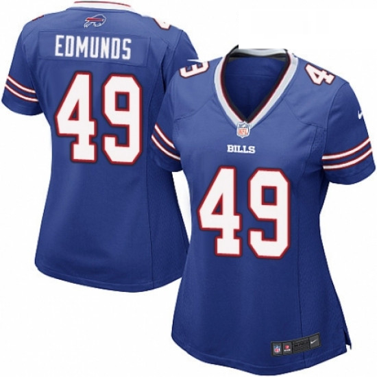 Womens Nike Buffalo Bills 49 Tremaine Edmunds Game Royal Blue Team Color NFL Jersey