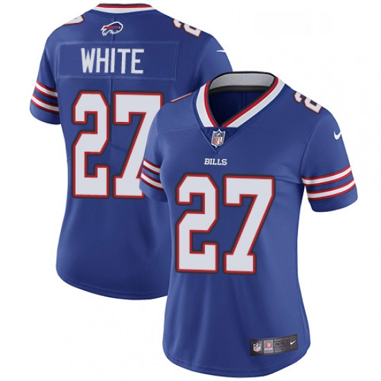 Womens Nike Buffalo Bills 27 TreDavious White Royal Blue Team Color Vapor Untouchable Limited Player