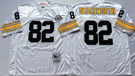 Steelers 82 John Stallworth White Throwback Jersey