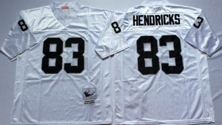 Raiders 83 Ted Hendricks White Throwback Jersey