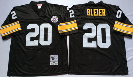 Steelers 20 Rocky Bleier Black Throwback Jersey