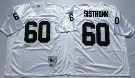 Raiders 60 Otis Sistrunk White Throwback Jersey