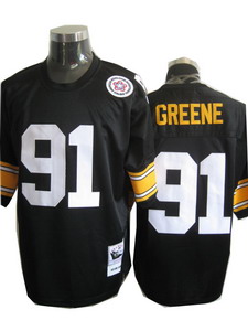 Pittsburgh Steelers 91 Kevin Greene Throwback Black Jersey