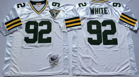 Packers 92 Reggie White White Throwback Jersey