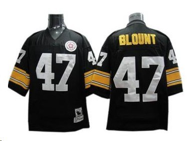 Pittsburgh Steelers 47 Mel Blount Throwback Jersey Black