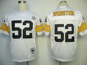 Pittsburgh Steelers 52 Mike Webster throwback White Jerseys