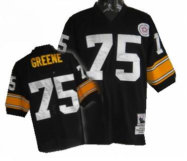 Pittsburgh Steelers 75 Joe Greene black Mitchellandness throwback jerseys