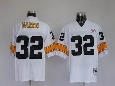 Pittsburgh Steelers 32 Franco Harris White Throwback