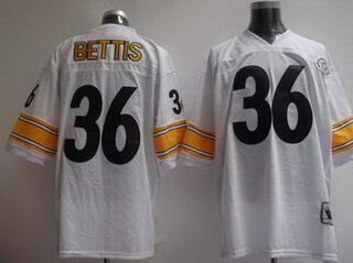 Pittsburgh Steelers 36 bettis white throwback jerseys