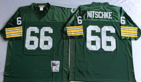 Packers 66 Ray Nitschke Green Throwback Jersey