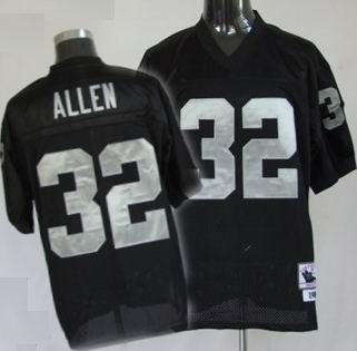 Oakland Raiders 32 M.Allen black throwback Jersey mitchellandness