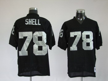 Oakland Raiders 78 Shell Black Jerseys Throwback