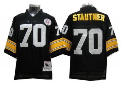 Pittsburgh Steelers 70 Stautner Black Throwback NFL Jerseys