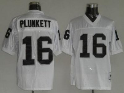 Oakland Raiders 16 Jim Plunkett White Throwback Jersey