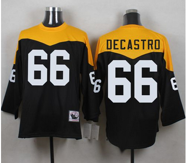 Mitchell And Ness 1967 Pittsburgh Steelers 66 David DeCastro Black Yelllow Throwback Men 27s Stitch