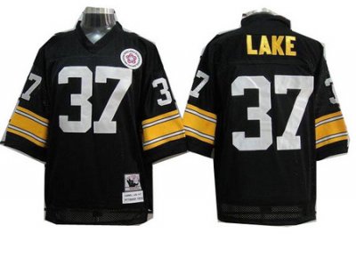 Pittsburgh Steelers 37 Lake Black Throwback NFL Jerseys