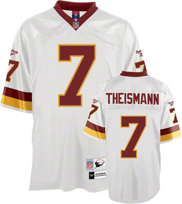 Washington Redskins 7 Joe Theismann White Throwback Jersey